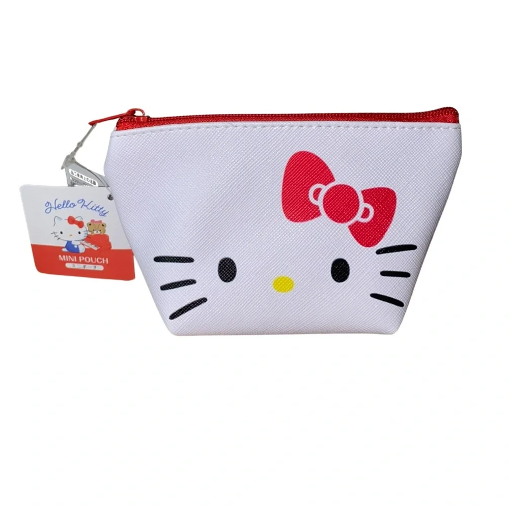 Sanrio Mini Pouch Set Hello Kitty & Pompompurin Coin Makeup Bag New w/ Tags